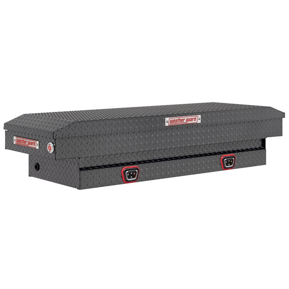 Weather Guard Saddle Truck Tool Box Aluminum Compact Gunmetal Gray -  154-6-04