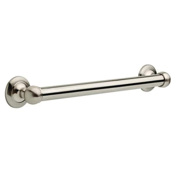 Delta Greenwich 18 in. x 1-1/4 in. Concealed Screw ADA-Compliant Decorative Grab Bar in Brushed Nickel