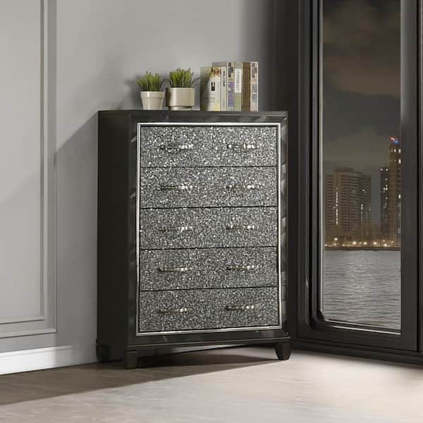 Grayson Lane Dark Brown Vintage Faux Leather 3-Drawer Accent Chest