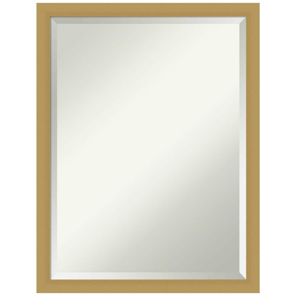 Grace Brushed Gold Rectangular Bathroom Wall Mirror 20 x 26 in