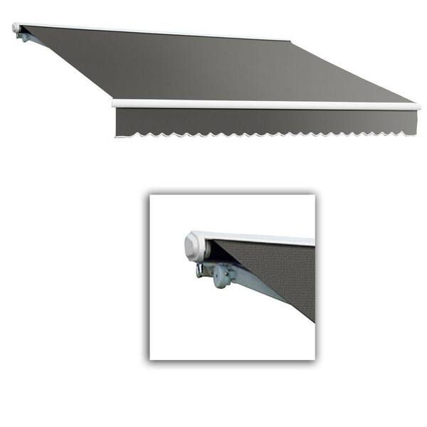 AWNTECH 10 ft. Galveston Semi-Cassette Manual Retractable Awning (96 in. Projection) in Gray