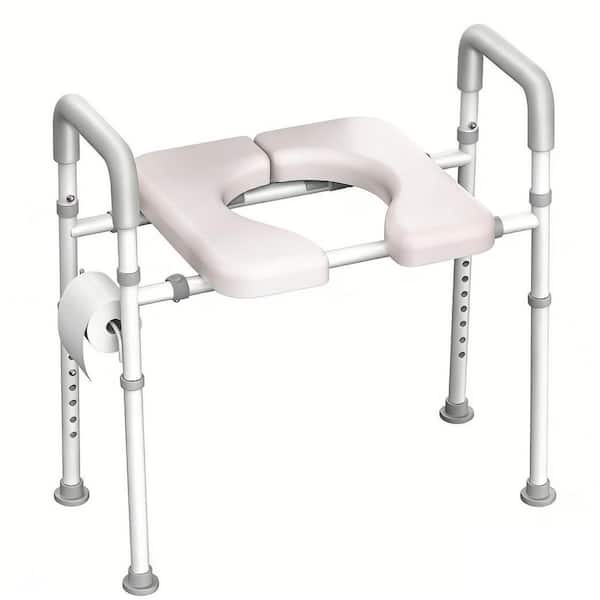 Ravao Raised Toilet Seat with Handles for Elderly Toilet