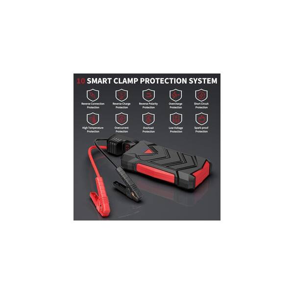 auto starter car battery recharger with flashlight 12V Car Jump Starter Power Pack with Quick Charge USB Ports LED Flashlight  Advanced Protection 1 Pack TAPH0051031
