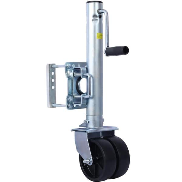 1500 lb. Weight Capacity Trailer Jack with PP Wheels and Handle