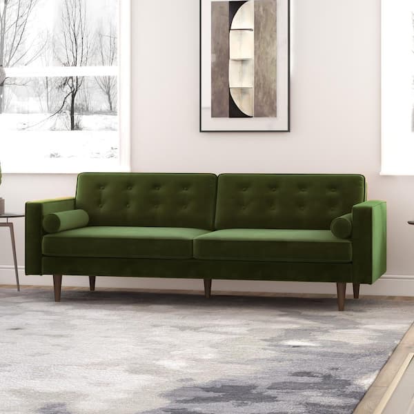 Ashcroft Furniture Co Kensington 85 in. Square Arm Velvet