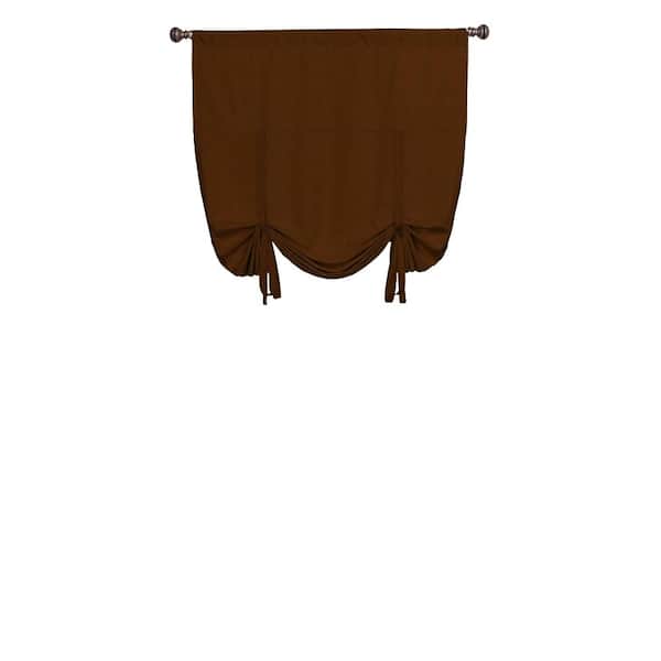 Eclipse Chocolate Thermal Rod Pocket Blackout Curtain - 42 in. W x 63 in. L