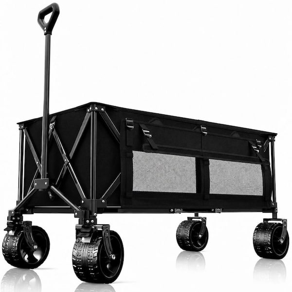 10.17 cu. ft. Oxford Fabric Bin Heavy Duty Collapsible Garden Cart with 560 lb Capacity and All-Terrain Wheels, 1 Piece