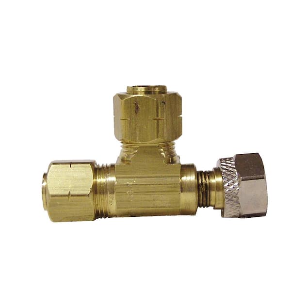 Legend Valve 1-in x 1-in Compression Tee Fitting in the Brass