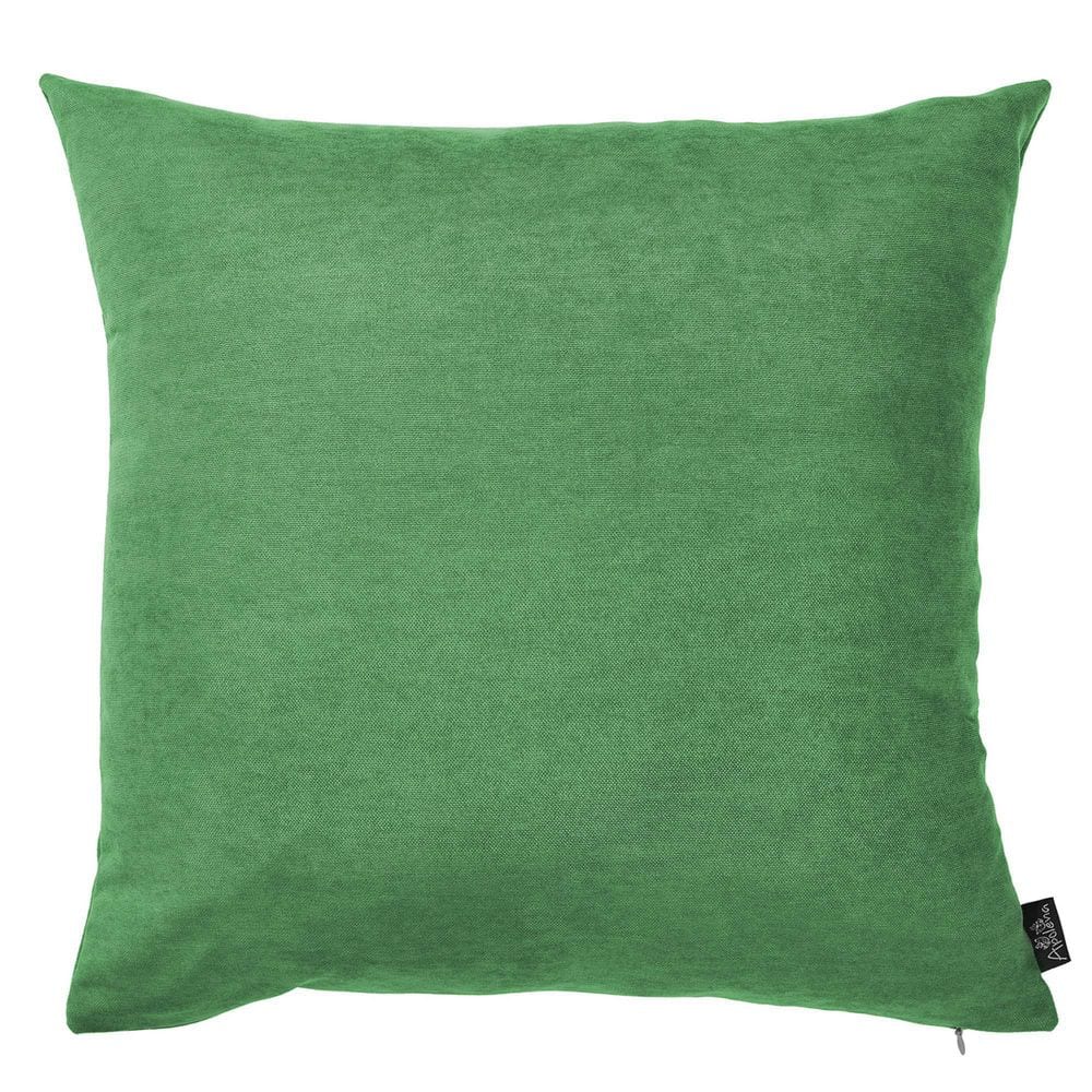 Festive Red and Green Polyester Euro Throw Pillow Set