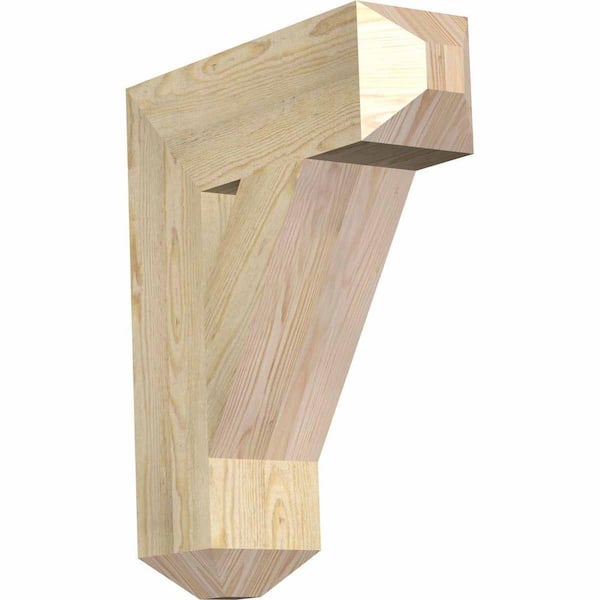 Ekena Millwork 6 in. x 24 in. x 20 in. Douglas Fir Traditional Craftsman Rough Sawn Bracket