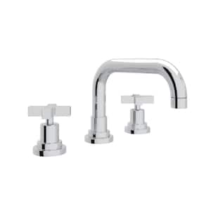 Lombardia Bath 8 in. Widespread 2-Handle Bathroom Faucet in Polished Chrome