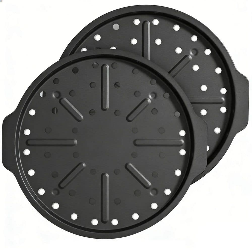 2-Pack 12.1 in. Pizza Pans with Holes and Widen Handles, Round Baking Sheet for Frozen and Homemade Pizza, Grey price history on PriceWatchPro