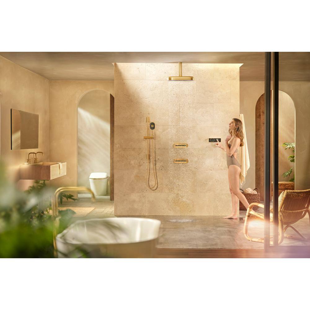 Vibrant Brushed Bronze Oval Single-Function Shower Body Spray