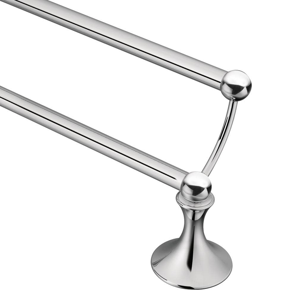 Lounge 24 in. Wall Mounted Double Towel Bar in Chrome price history on PriceWatchPro