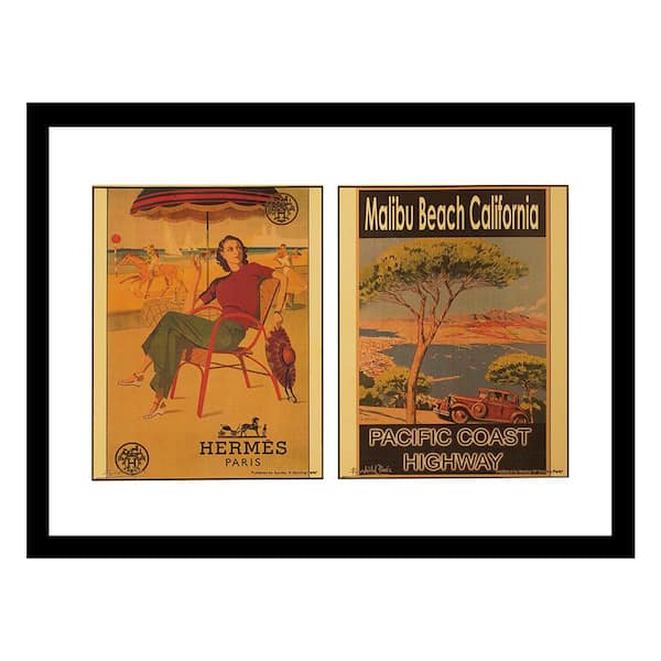 VENICE BEACH Collections Vintage Malibu Beach California by Fairchild Paris 1-Piece Framed Graphic Print 18 in. x 14 in.