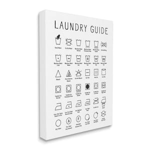 "Laundry Guide Cleaning Helpful Symbol" by Lettered and Lined Unframed Print Abstract Wall Art 16 in. x 20 in.