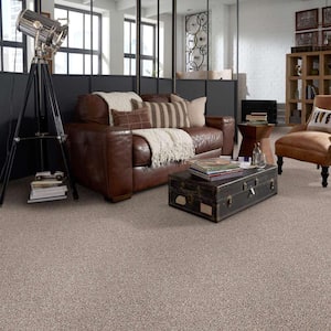 Charming - Sawmill - Beige 24 oz. Polyester Twist Installed Carpet