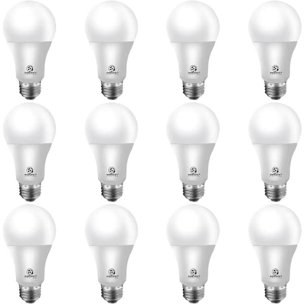 75-Watt Equivalent A19 E26 Base Daylight (5000K) LED Light Bulb Non-Dimmable 1200lm (12-Pack)