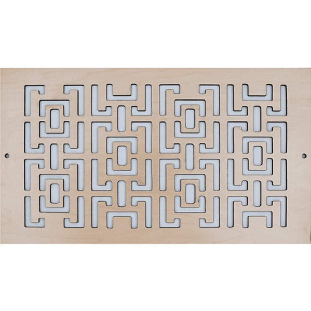"Oriental Wood Air Register (4""x 12"") – Screw-In Wall & Ceiling Vent Cover – Decorative Wooden HVAC Grill" price history on PriceWatchPro