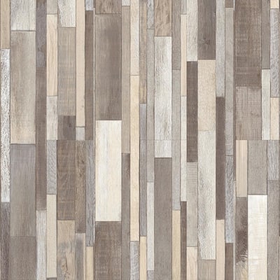Rustic Wood Fog 6 in. x 36 in. Luxury Vinyl Plank Peel And Stick Wall (18 sq. ft. / Case)