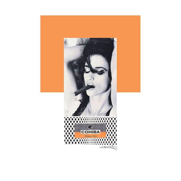 VENICE BEACH Collections Woman and Cigars by Fairchild Paris 1 Piece Unframed Canvas Drawing Print 20 in. x 30 in.