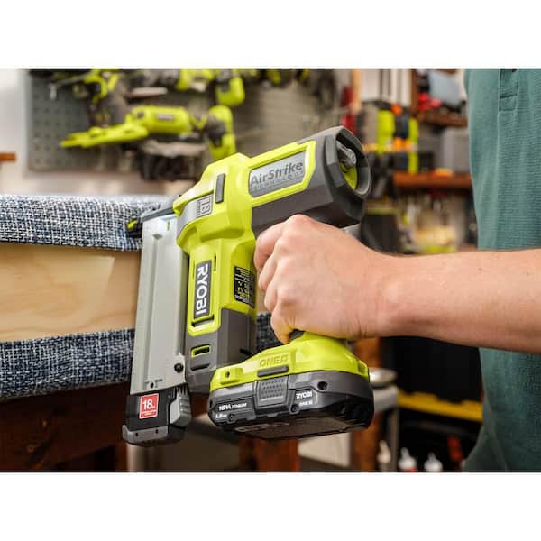 RYOBI ONE+ 18V 18-Gauge Cordless AirStrike Narrow Crown Stapler