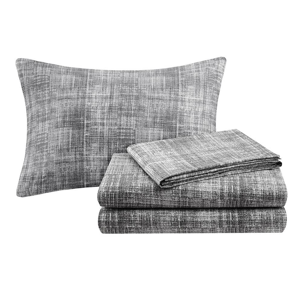 California King Taupe Microfiber Bed in a Bag Set