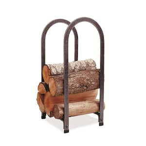Handcrafted Vertical Arch Firewood Rack Hammered Steel