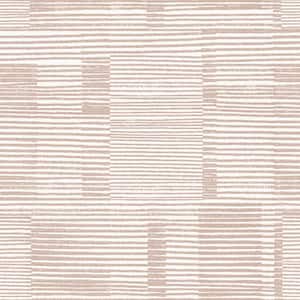Callaway Woven Stripes Pink Matte Paper Wallpaper Sample