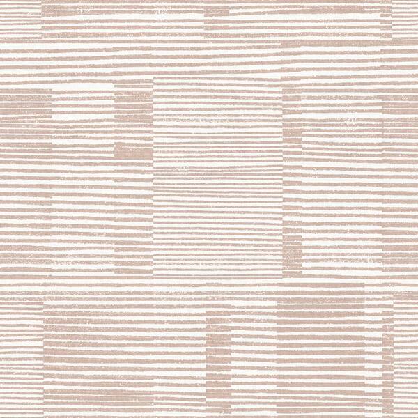 A-Street Prints Callaway Woven Stripes Pink Matte Paper Wallpaper Sample