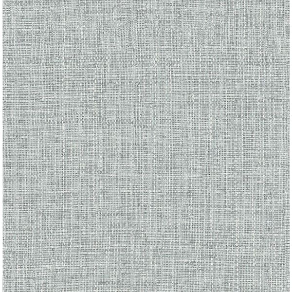 30.75 sq. ft. Sea Breeze The Alix Faux Weave Vinyl Peel and Stick Wallpaper