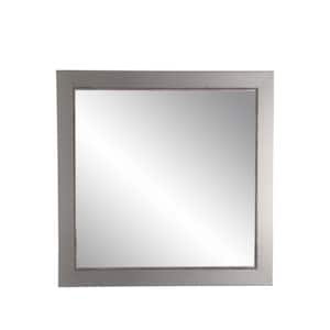 Medium Rectangle Aged Silver Classic Mirror (31.5 in. H x 31.5 in. W)