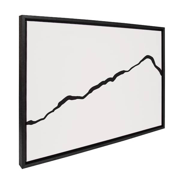 Kate and Laurel Sylvie Elevated Abstract Minimalist Mountain Landscape by the Creative Bunch Studio Framed Art Print 23 in. x 33 in.