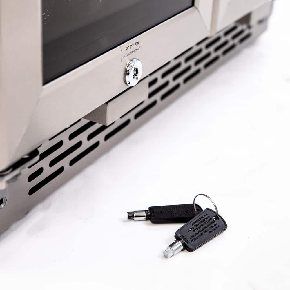Stainless Steel and Black Dual Zone Wine and Beverage Cooler with LED Lighting
