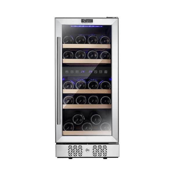 Empava 15 in. Dual Zone 29-Bottle Built-In Wine Coolers in Stainless Steel