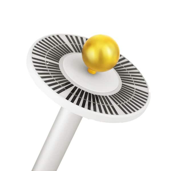 136 LED Round Solar Flagpole Light for Outdoor 15-25 ft.Poles, 10 Hour Dusk to Dawn Auto On/Off,White