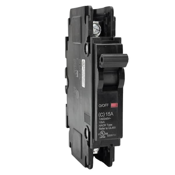 MCB 15 Amp 1-Pole, 120/240V AC, DIN Rail or Surface Mount. UL 489 Listed