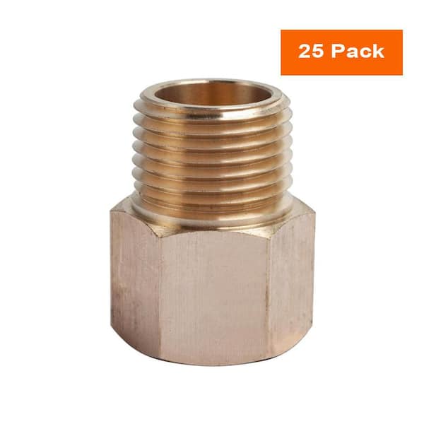 LTWFITTING 1/2 in. FIP x 1/2 in. MIP Brass Pipe Adapter Fitting (25-Pack)