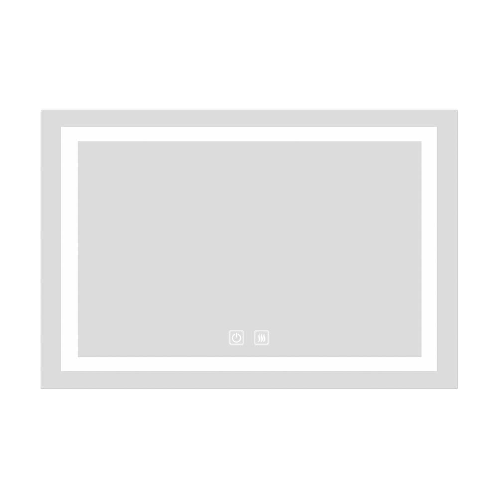 36 in. W x 28 in. H Large Rectangular Frameless WallMounted Bathroom