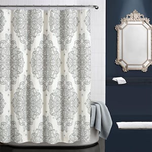 Avelina Sterling Polyester Shower Curtain 72 in. x 72 in.