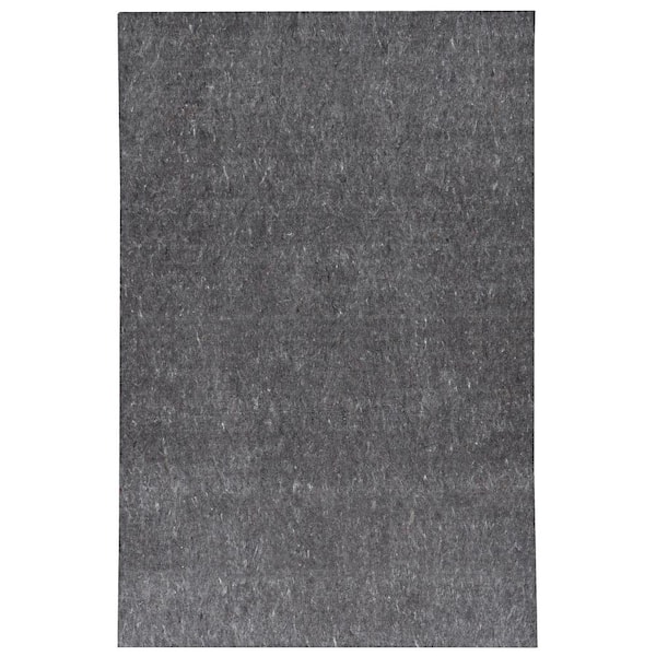 Linon Underlay Premier Plush Felt Rug Pad, Grey, 4x6 ft