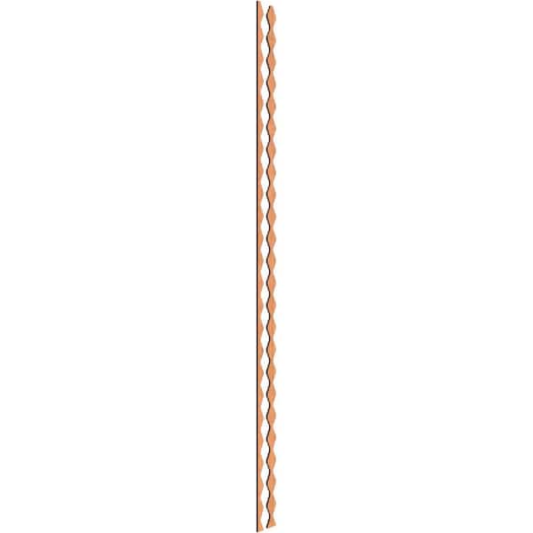 Ekena Millwork Casablanca 94 in. H x 0.375 in. W Slatwall Panels in Cherry 31-Pack