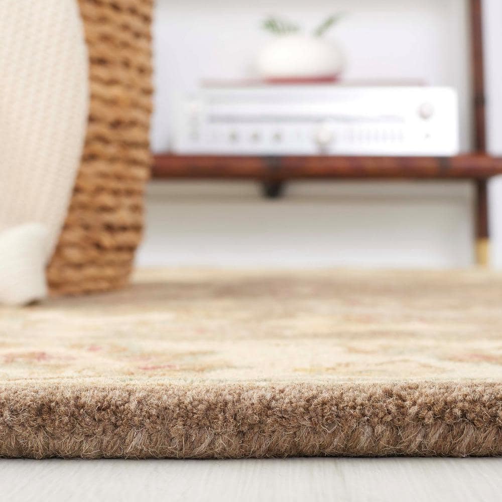 Heritage Brown and Ivory Hand-Tufted Wool Area Rug
