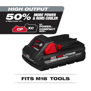 M18 18-Volt Lithium-Ion HIGH OUTPUT CP 3.0 Ah Battery Pack (2-Pack) w/9 in. 5 TPI AX Carbide Reciprocating Saw Blade