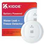 Kidde Smart Water Leak and Freeze Detector, Battery Operated