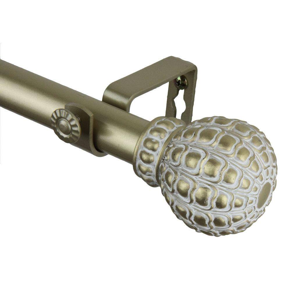 28 in. - 48 in. 1 in. Pod Single Curtain Rod Set in Light Gold price history on PriceWatchPro