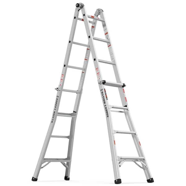 Unbranded 18 ft. Reach Household Aluminium Telescoping Multi-Position Ladder