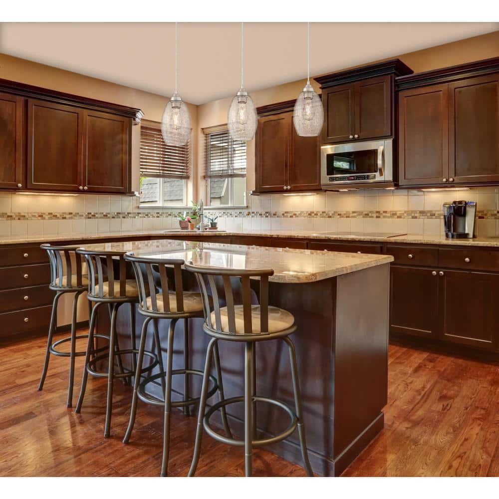 Elegant Mini Pendant with Brushed Nickel Finish and Clear Crackle Glass
