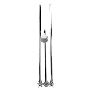 Commander Exposed 2-Handle 1-Spray Shower Faucet Only in Polished Chrome (Valve Not Included)