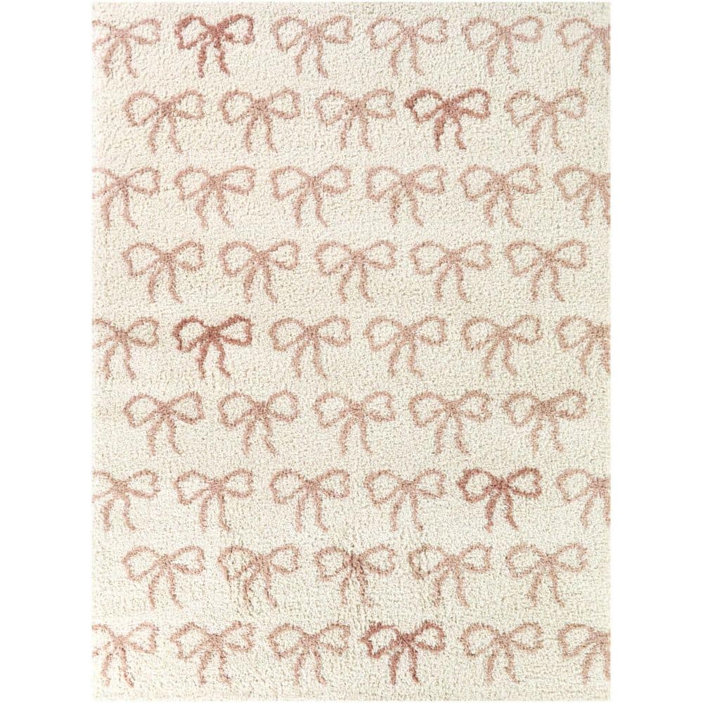 Emilie Pink 5 ft. x 7 ft. Dainty Bows Area Rug price history on PriceWatchPro